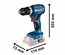 Perceuse visseuse à percussion 18V GSB 18V-45 Professional (sans batterie ni chargeur) - BOSCH - 06019K3300