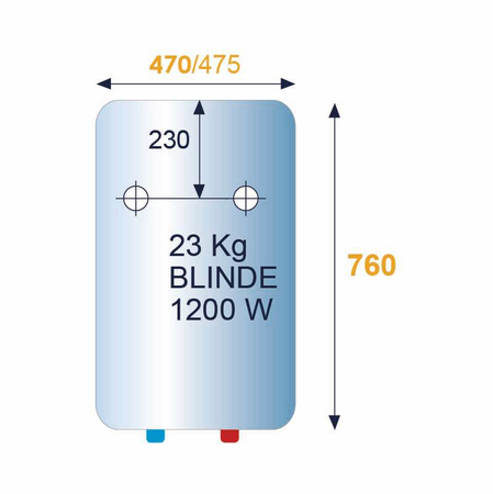 Chauffe-eau électrique vertical mural blindé INITIO 75L - ARISTON - 3200833