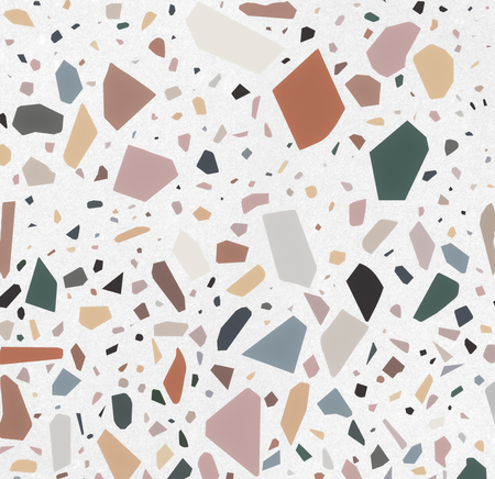 CONFETTI BIANCO MULTICOLOR - 18,6X18,6 CM - Carrelage Terrazzo