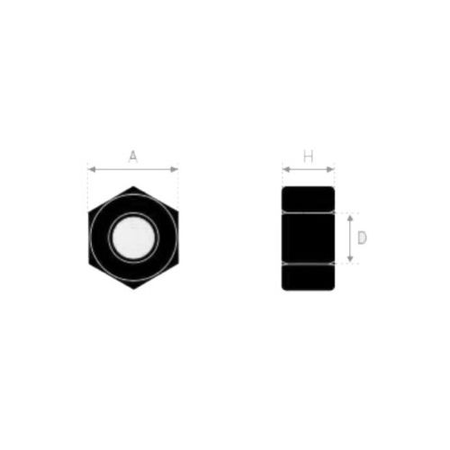 Ecrou hexagonal HU zingué classe 8.8 M22 boite de 25 - Ultima - AFB93422