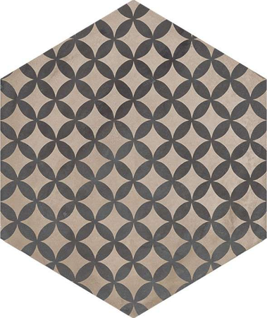 TERRA MIX PATCHWORK Froid - 25x21,6 cm - HEXAGONAL Carrelage aspect de ciment vieilli