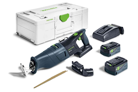 Scie sabre 18V RSC 18 5,0 EB-Plus + 2 batteries 5Ah + chargeur rapide + coffret Systainer 3 - FESTOOL - 576948