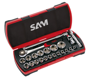 Coffret de douilles  et accessoires 1/2'' - 23 outils - SAM OUTILLAGE - 75-SH23Z
