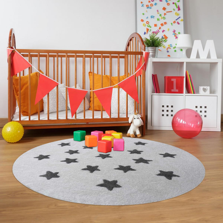 Tapis enfant tufté main en coton ETOILE Care&Fair