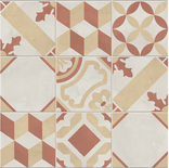 TERRA ART MIX T.C - 20x20 cm - Carrelage patchwork aspect ciment vieilli