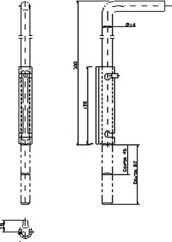 Verrou à douille renforcé à souder tige zinguée 14x300mm - MANTION - 1314SO