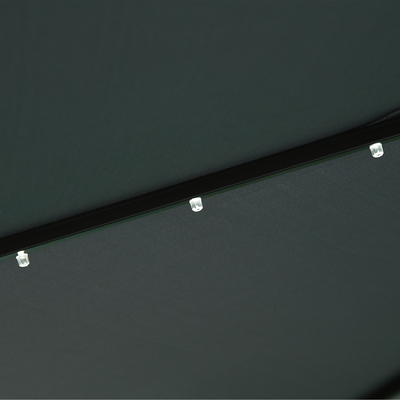 Parasol déporté LED octogonal inclinable polyester haute densité