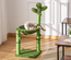 Arbre à chat griffoirs design cactus - hamac, 3 jouets pompons suspendus - vert