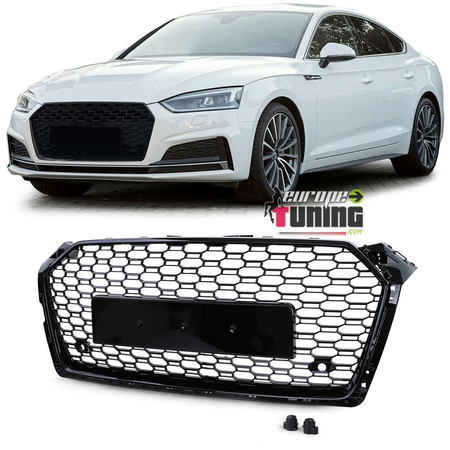 CALANDRE SPORT NOIRE LIGNE RS5 AUDI A5 S5 SECONDE GENERATION F5 2016- (05316)