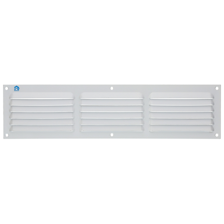 Grille à persienne 436 400x100mm époxy blanc NR RAL 9010 - RENSON - 44001006