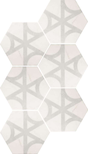 CARRARA FLOW Carrelage hexagonal 17,5X20 cm imitation marbre décor mate Taille 17,5 x 20 cm