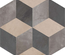 TERRA MIX PATCHWORK Froid - 25x21,6 cm - HEXAGONAL Carrelage aspect de ciment vieilli