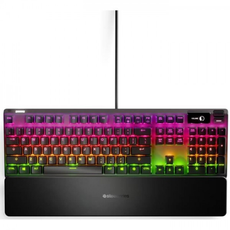 Clavier Gaming - AZERTY - STEELSERIES - Apex 7 Red Switch - Avec Pavé Numérique - Rétroéclairé - Noir