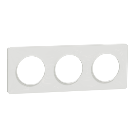 Plaque ODACE TOUCH horizontal/vertical blanc 3 postes - SCHNEIDER ELECTRIC - S520806