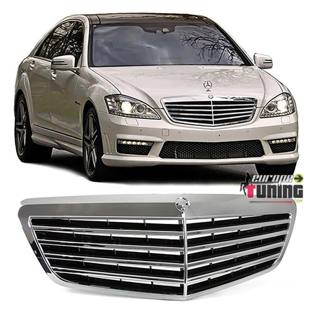 CALANDRE SPORT CHROME MERCEDES CLASSE S W221 PH2 2009-2013 (05296)