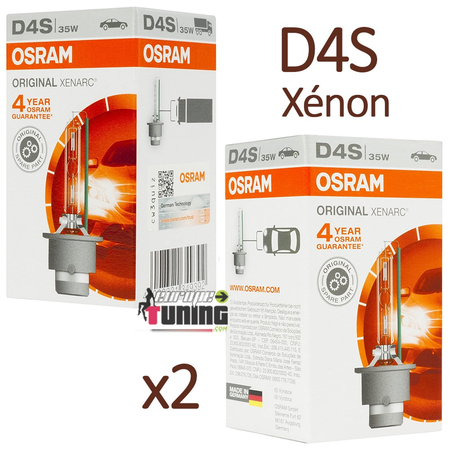 2 AMPOULES XENON D4S OSRAM XENARC ORIGINAL 4500K 35W 42V (05441)