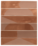 WADI DECOR TERRA - Carrelage 6x30 cm rectangulaire brillant terracotta 30175