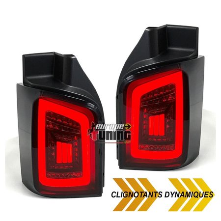 FEUX NOIRS CELIS A LEDS DYNAMIQUES POUR VW T5 A PORTES BATTANTES (04849)