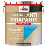 Peinture antidérapante sol extérieur intérieur - RÉSINE SOLTHANE RD-30 kg Brun Pale - RAL 8025-ARCANE INDUSTRIES