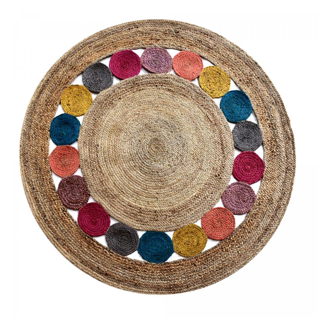 Tapis rond en jute tissé main RONDA Care&Fair