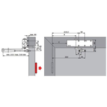 Ferme-porte TS PROFIL 2-3-4 fourni avec bras finition noir - DORMA - 27112219