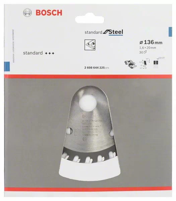 Lame scie circulaire Standard for Steel 136X20X16 30D GKM18 - BOSCH - 2608644225