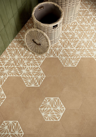 TERRACRETA Chamotte Esagono - carrelage hexagonal 25x21,6 cm aspect carreaux de ciment