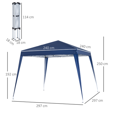 Tonnelle barnum pliant 2,4L x 2,4l x 2,5H m