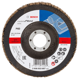 Plateau à lamelle standard métal diamètre 125mm grain 60 BFM - BOSCH - 2608603657