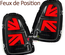 FEUX ARRIERES NOIRS LED UNION JACK MINI COOPER 556 R57 R58 R59 2006-2015 (05597)