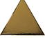 SCALE TRIANGOLO METALLIC - Faience triangulaire 10,8x12,4 cm or doré brillant