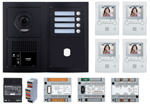 Pack vidéo 4 postes complet noir - AIPHONE - 200456