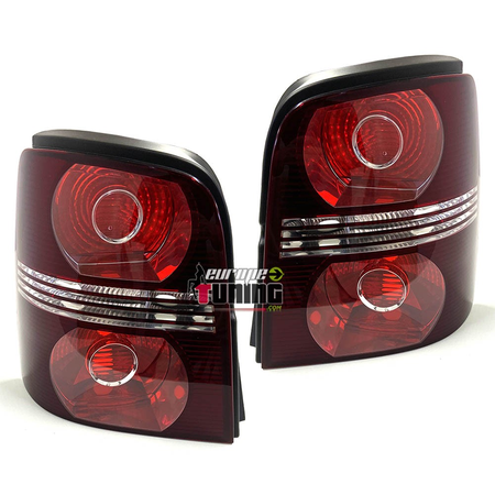 FEUX TUNING LISSES ROUGES VOLKSWAGEN VW TOURAN 2006-2010 (13308)