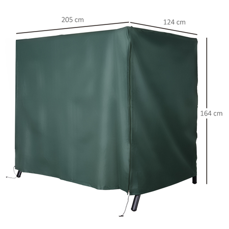 Housse de protection étanche balancelle de jardin polyester PVC vert