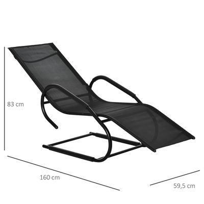 Chaise longue ergonomique design noir