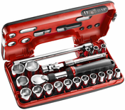 Coffret cliquet extensible 1/2'' 6 pans Détection Box - 21 pièces - FACOM - SXL.DBOX1PB