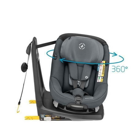 Siege Auto MAXI COSI  AxissFix, Group 0+/1, Isofix, Pivotant, i-Size, de 4 mois a 4 ans (9-18kg), 61-105 cm, Authentic Graphite