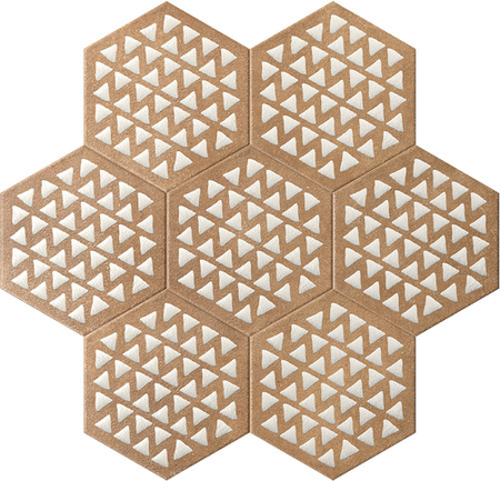 TERRACRETA Intarsio Chamotte - carrelage hexagonal 25x21,6 cm aspect carreaux de ciment