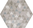 URBAN FOREST SILVER - Carrelage 29,2 x 25,4 cm Hexagonal à motif géométrique aspect béton Gris