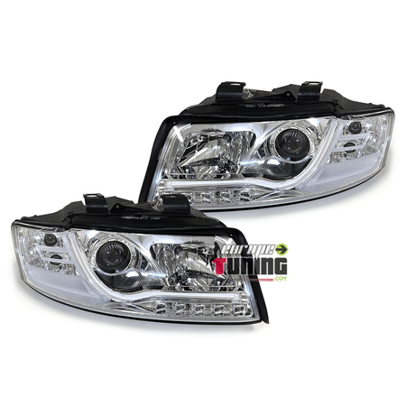 PHARES AVANTS FEUX DE JOUR TUBE LED LIGHT BAR AUDI A4 B6 8E 2000-2004 (05502)