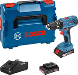 Perceuse à percussion 18V GSB 18V-21 + 2 batteries 2Ah + chargeur GAL 18V-40 en coffret L-BOXX - BOSCH - 06019H1107