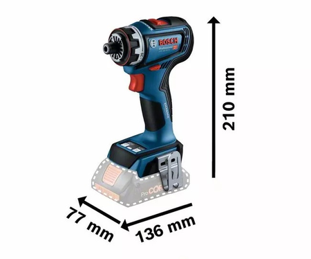 Perceuse visseuse 18V GSR 18V-90 FC (Sans batterie ni chargeur) + L-BOXX - BOSCH - 06019K6204