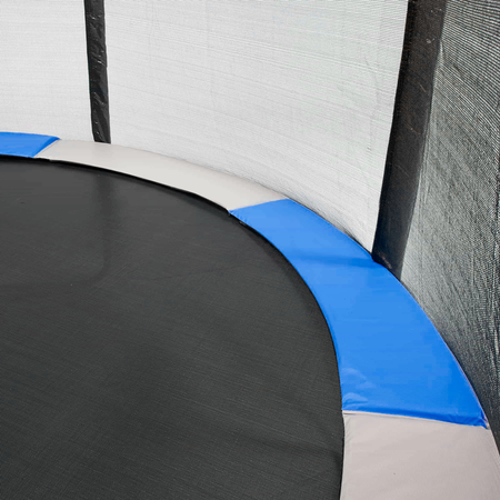 Kangui - Coussin de protection trampoline Ø 360 cm - Bleu et Gris