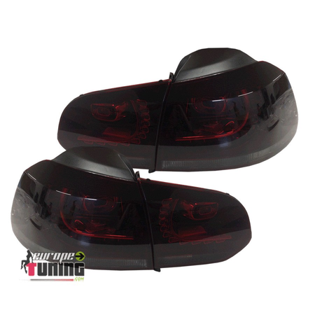 FEUX SPORT ROUGE NOIR A LED LOOK PACK GTI POUR VW VOLKSWAGEN GOLF 6 (02262)