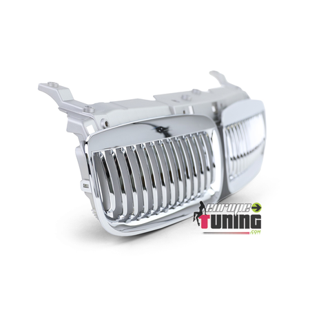 GRILLES CALANDRES SPORT CHROME BMW SERIE 7 E65 E66 PH1 2001-2006 (05332)