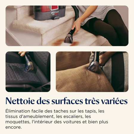 BISSELL SpotClean ProHeat - Shampouineuse | Nettoyeur Portable Tapis, Tapisserie et Intérieur de Voiture |330W | 74dB | 36988