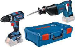 Pack 2 outils 18 V (GSB18V-60C/GSA 18V-LI) (sans batterie ni chargeur) en coffret XL-BOXX - BOSCH