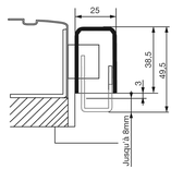 Gâche en applique en U pour carénées EXCLUSIVE gauche marron - VACHETTE - 14777000
