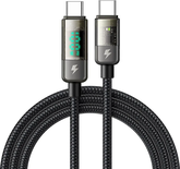 Câble Mcdodo Digital Display USB-C avec écran 1,8m M/M 100W (Transparent/Noir)