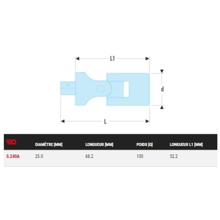 Cardan universel 1/2'' - FACOM - S.240A